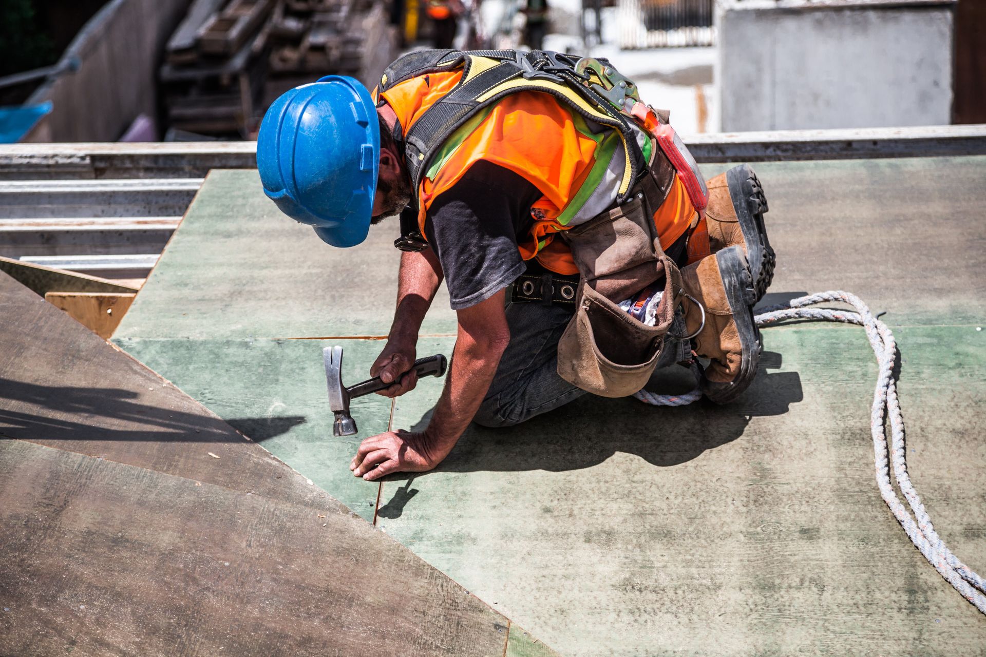 Cornerstone crew member finishing a joint on site